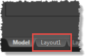 AutoCAD Layout1 tab