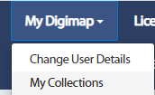 MyDigimap menu