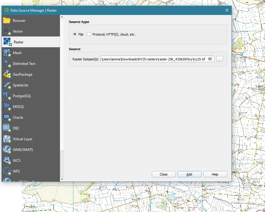Open Layer menu