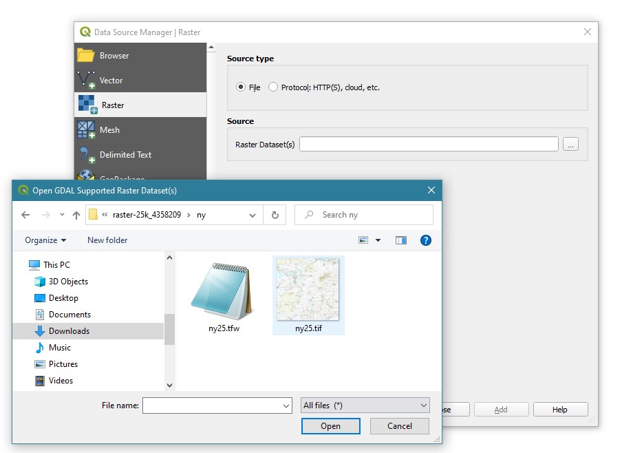 Open Layer menu