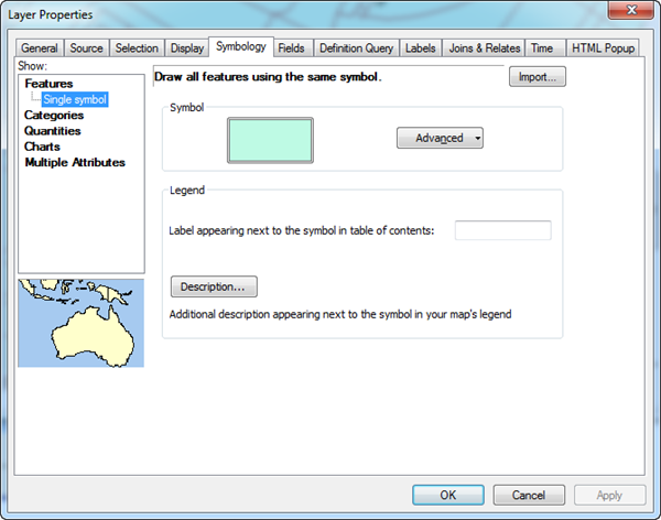 ArcGIS layer properties