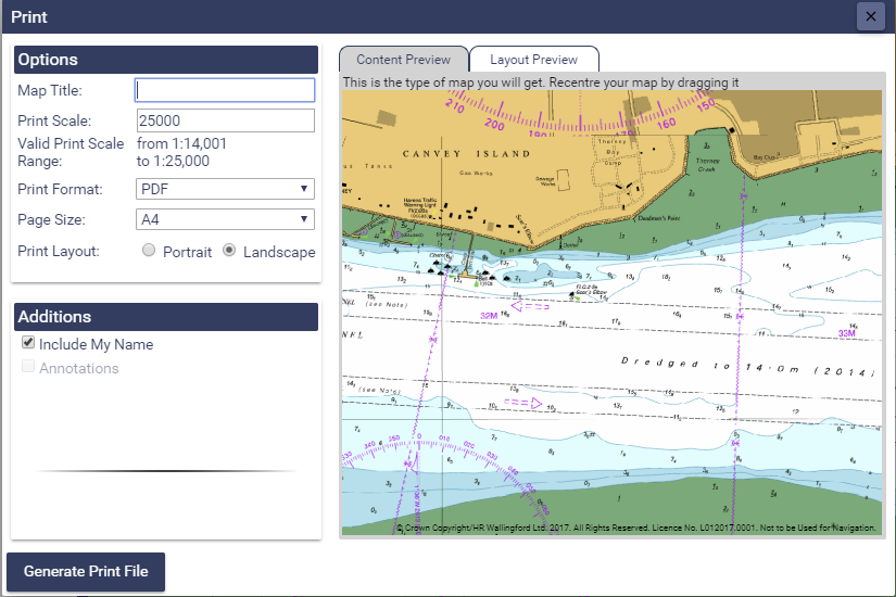 chart roam map window