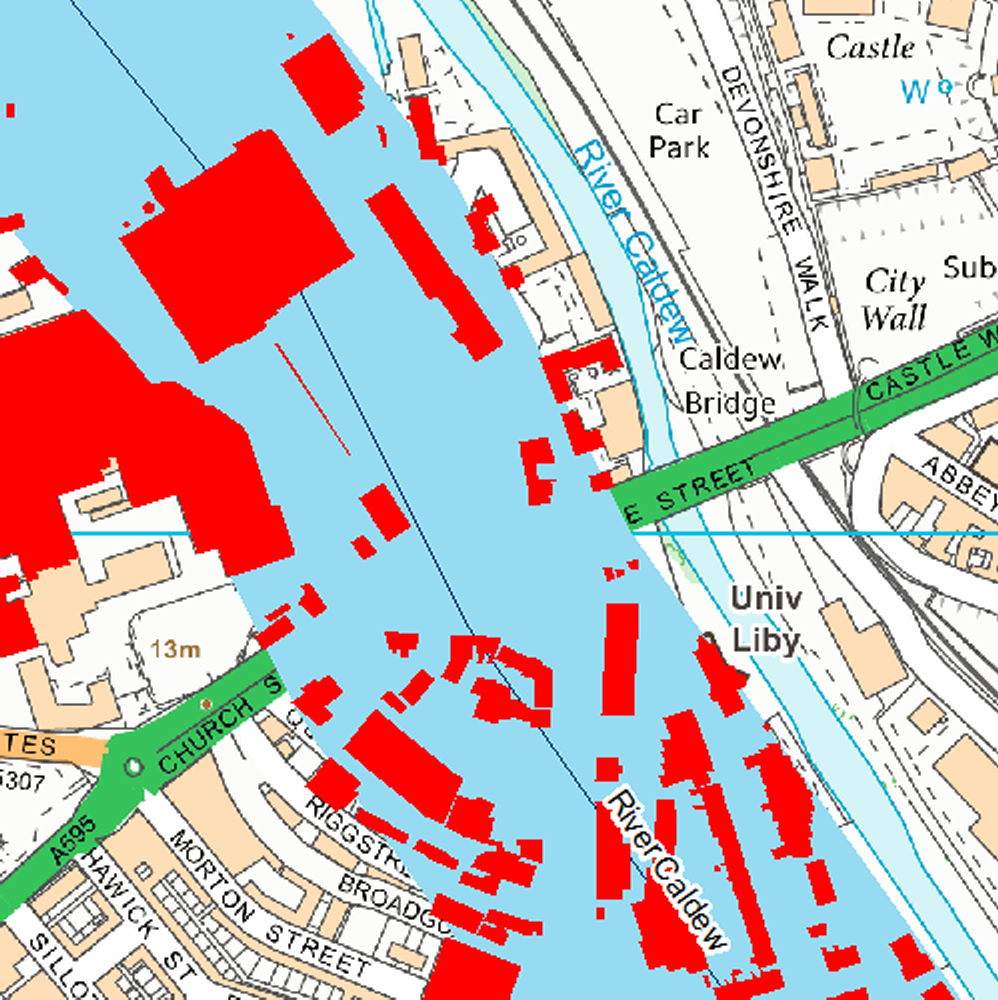 image showing areas at risk of flood