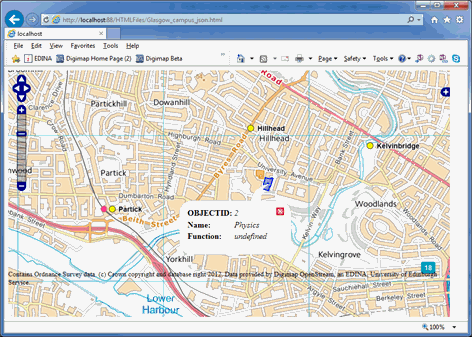 image of Glasgow University campus map