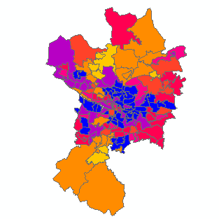 thematic map displaying index of deprivation ratings