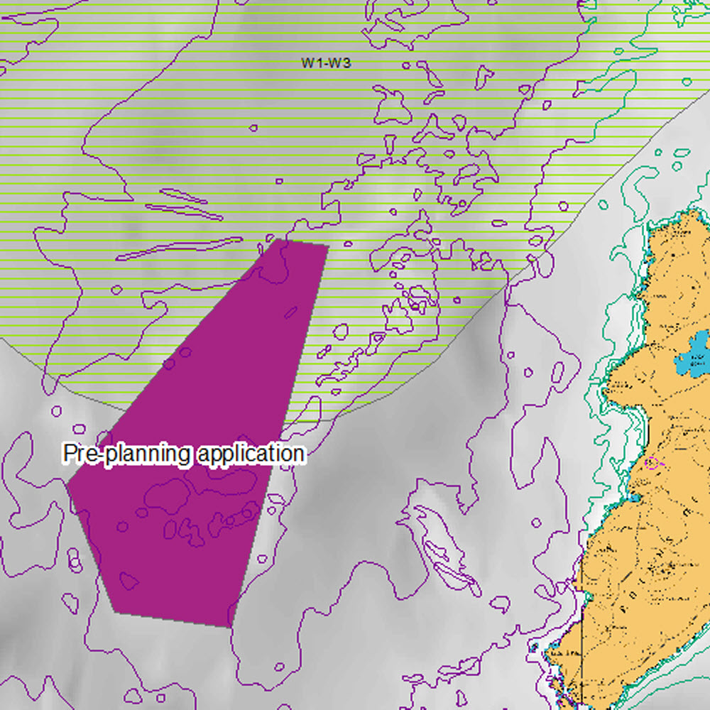 marine map showing planning area